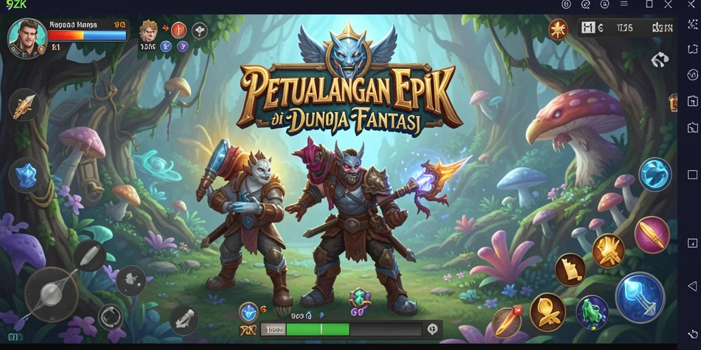 Tampilan gameplay mendebarkan dari 9ZK dengan aksi RPG yang intens.