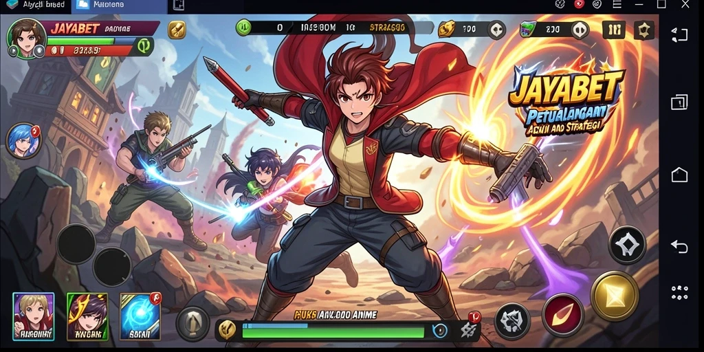 Tampilan gameplay JAYABET yang penuh aksi dan warna.