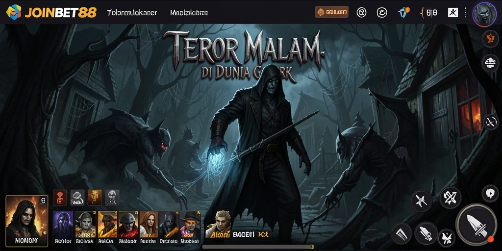 Screenshot JOINBET88 menampilkan suasana mencekam dan menakutkan dari gameplay.