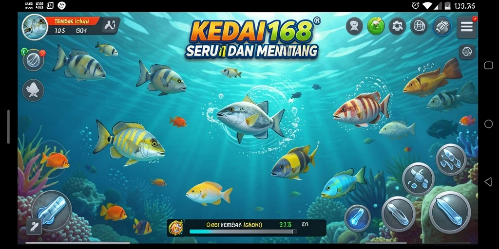 Tampilan menarik dari gameplay Tembak Ikan KEDAI168.