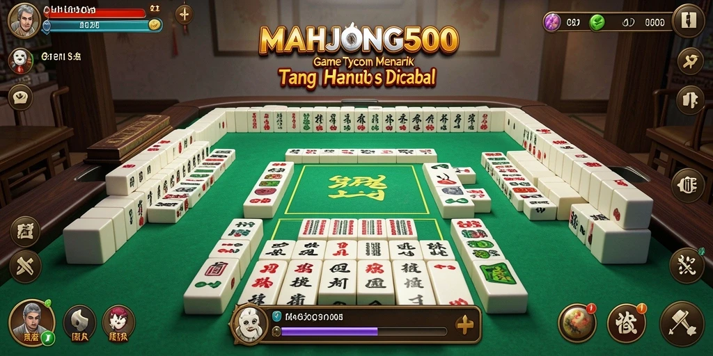 Tampilan gameplay MAHJONG500 yang memukau dan interaktif.
