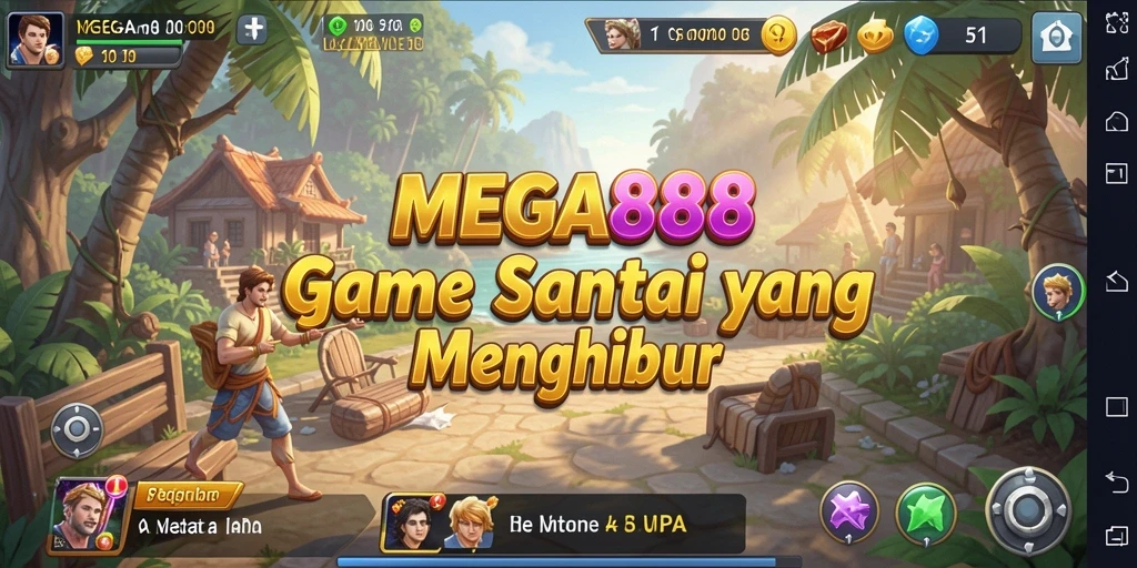 Tampilan gameplay santai dan mengasyikkan dari MEGA888.