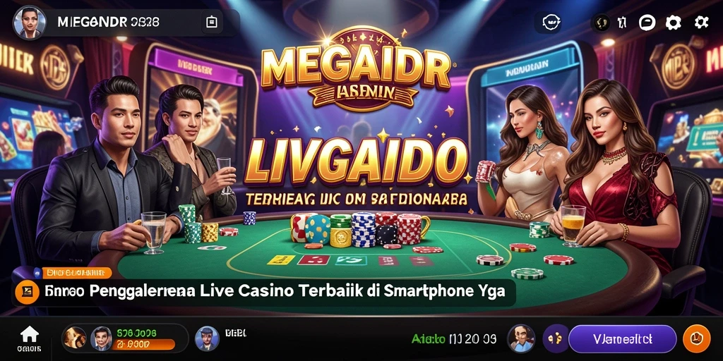 Tampilan gameplay MEGAIDR yang menarik dan interaktif di Live Casino.