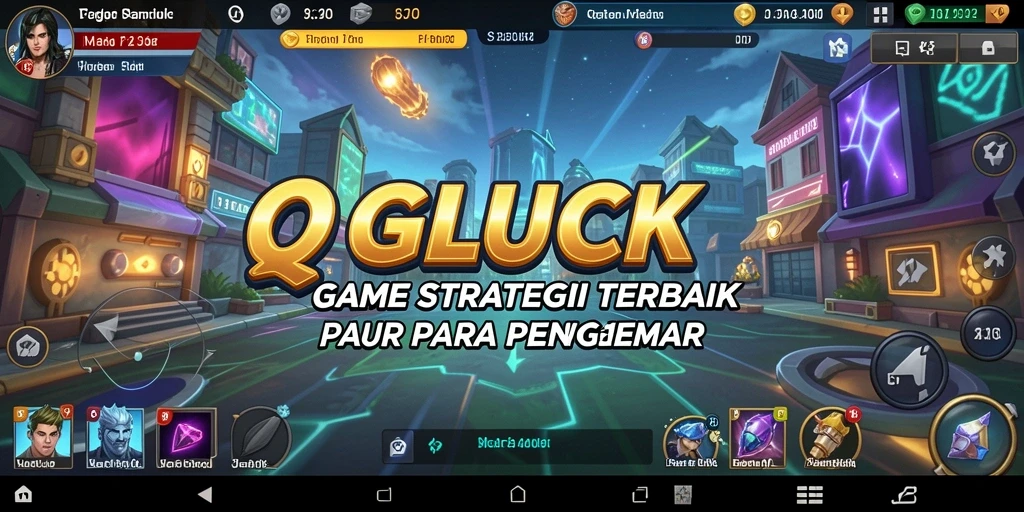 Tampilan gameplay QGLUCK yang penuh strategi dan aksi.