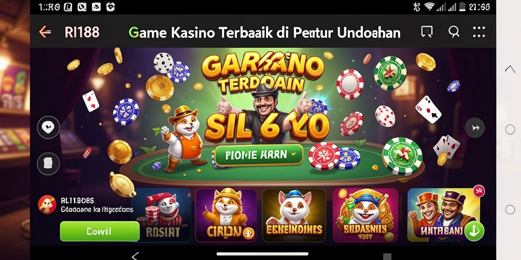 Tampilan gameplay Kasino RI188 yang menakjubkan dengan beragam permainan.
