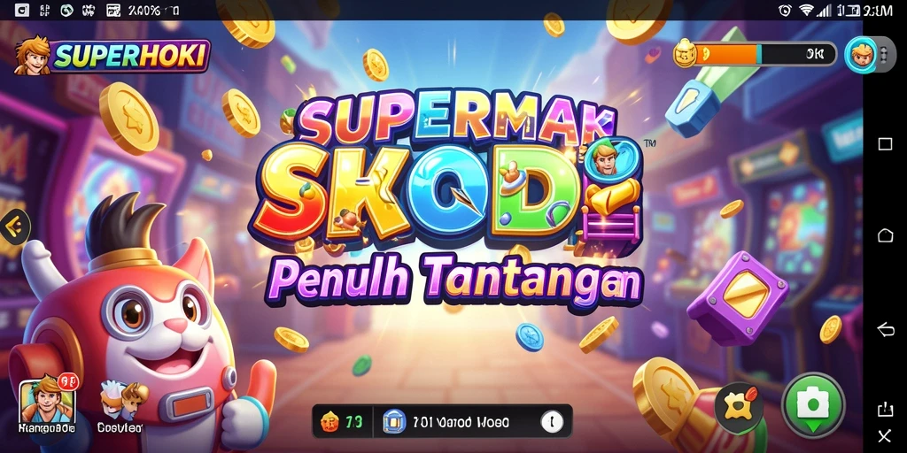Tampilan gameplay menegangkan dalam SUPERHOKI yang penuh aksi.